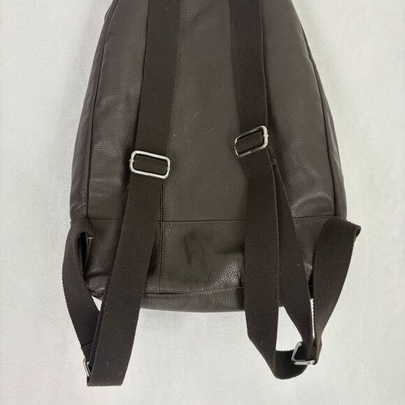 Cole Haan Brown Pebbled Leather Backpack - Picture 13 of 15